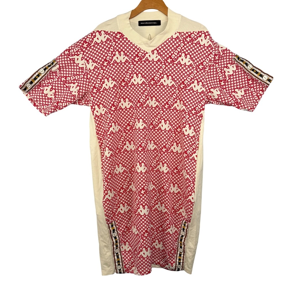 Mercibeaucoup x Kappa Logo Print Oversized Jersey Dress Japanese Designer Size 1